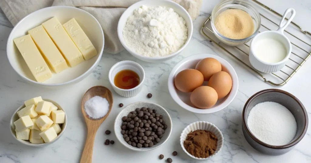 Crumbl's Chocolate Chip Cookie Recipe ingredients