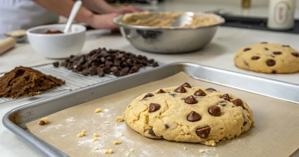 Crumbl's Chocolate Chip Cookie Recipe instructions