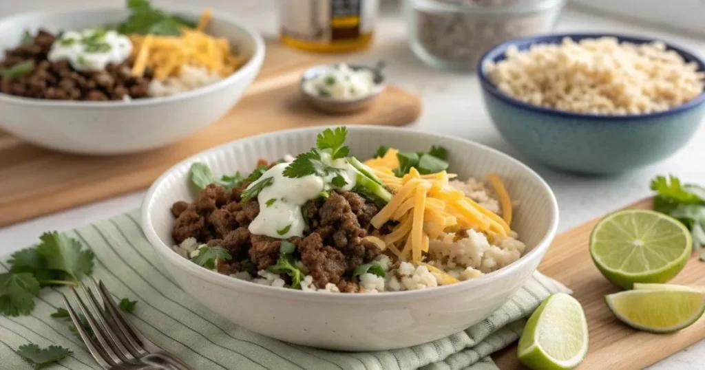 Classic Keto Beef Taco Bowls